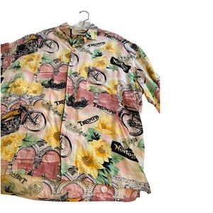 COPY - Bush Killarney Hawaiian style shirt Triumph LG Motorcycle Norton Calthor…